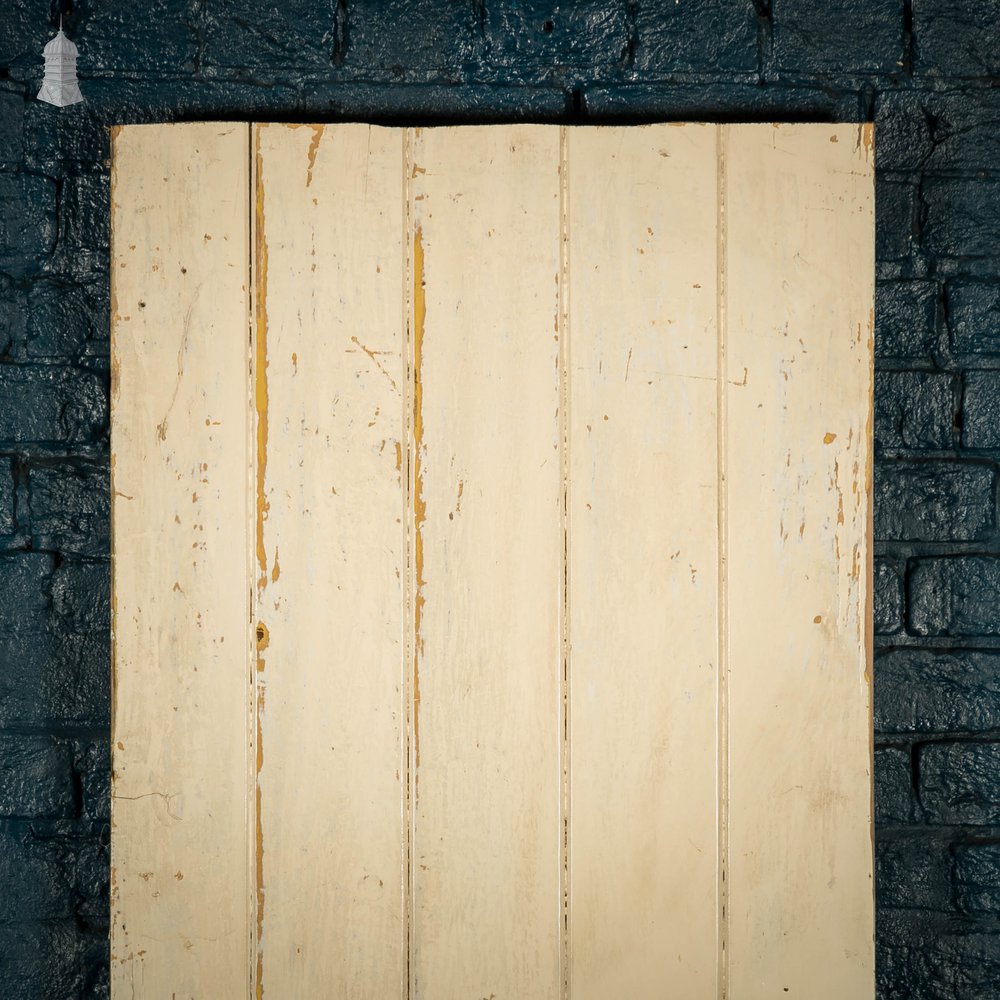 Plank & Ledge Door, White Painted Pine