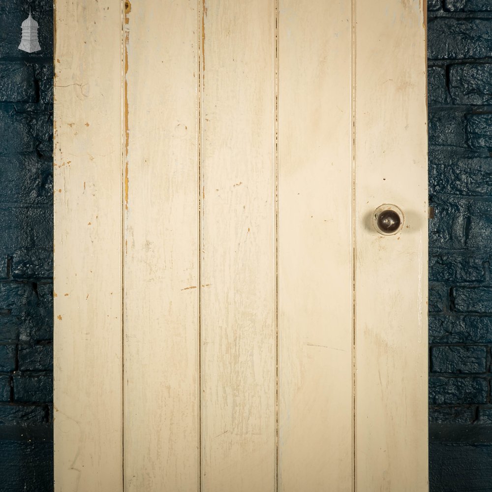 Plank & Ledge Door, White Painted Pine