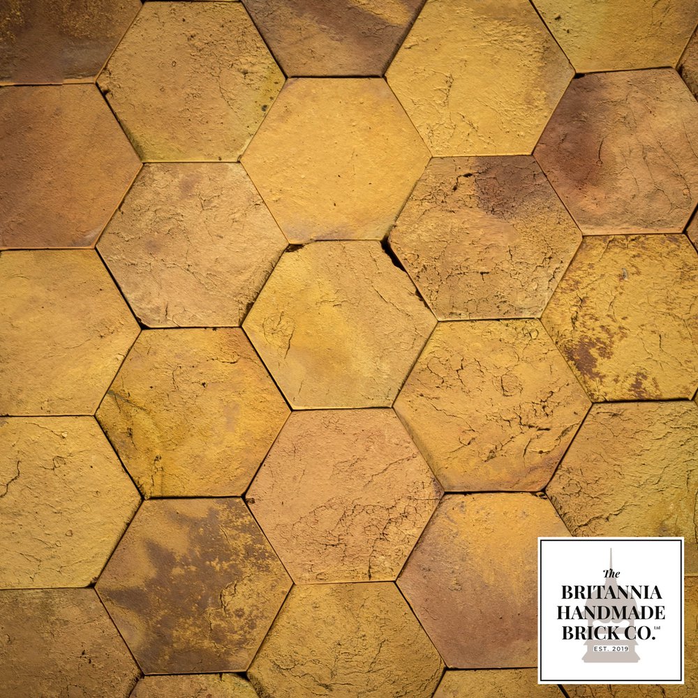 Hexagonal Pamment Floor, New Handmade Buff Floor Tiles, Batch of 175 - 6 Square Metres