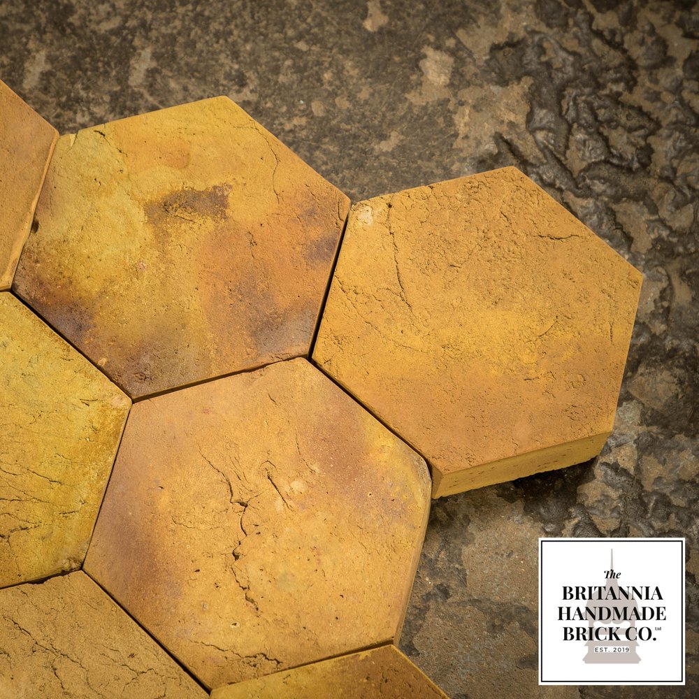 Hexagonal Pamment Floor, New Handmade Buff Floor Tiles, Batch of 175 - 6 Square Metres