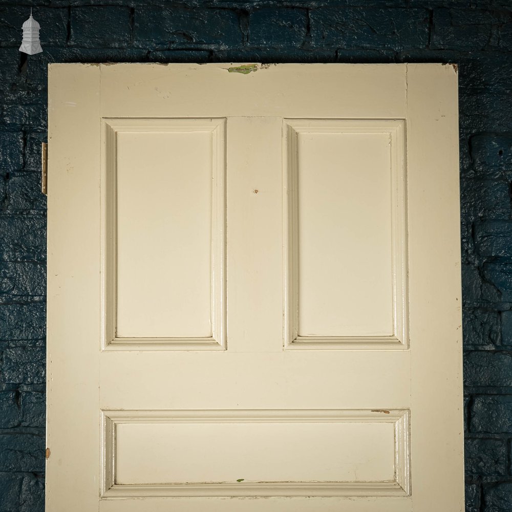 Pine Panelled Door, Moulded 5 Panel Door With White Painted Finish