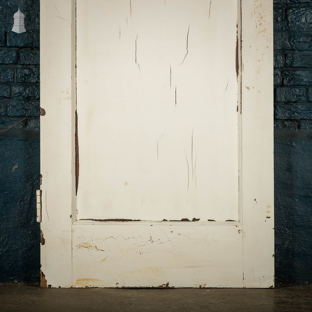 Pine Panelled Door, White Painted Single Panel