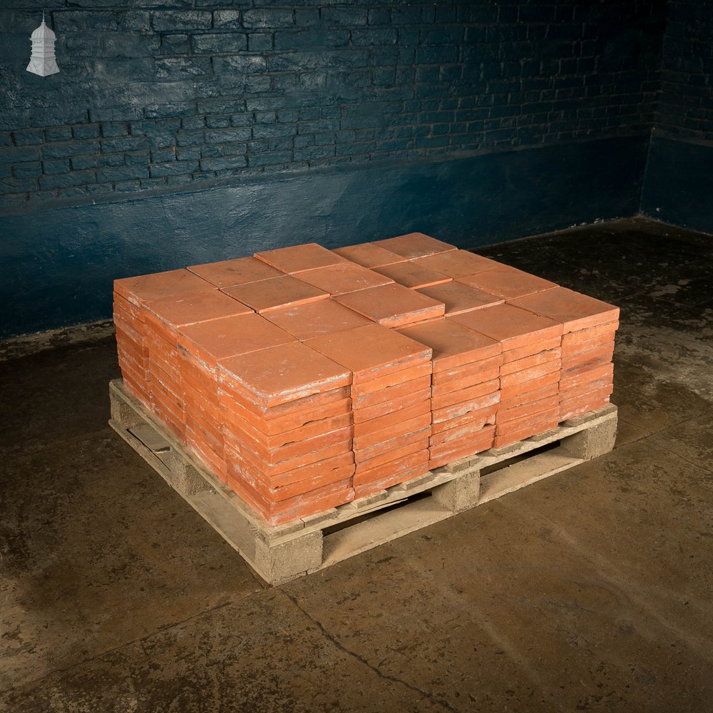 Red Quarry Tiles, 9” x 9” Batch of 190 – 10 Square Metres