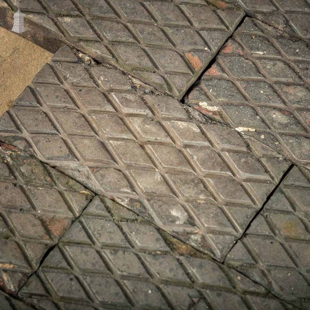 Reclaimed Diamond Pavers, Staffordshire Blue Floor Bricks, Batch of 295 – 7 Square Metres