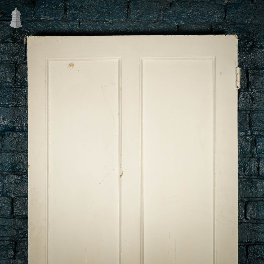 Pine Panelled Door, Moulded 4 Panel, White Painted