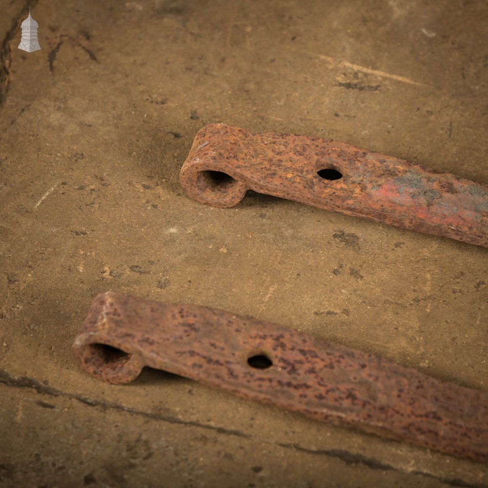 Spear End Hinges, Wrought Iron