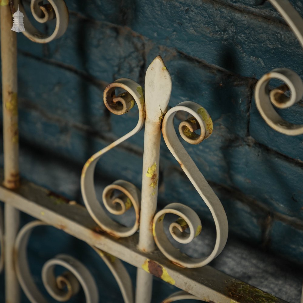 Driveway Gates, Wrought Iron Scroll Design with Distressed Paint Finish