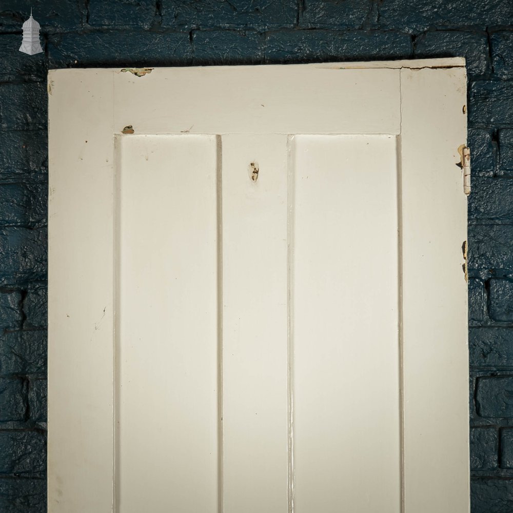 Pine Panelled Door, White Painted 4 Panel