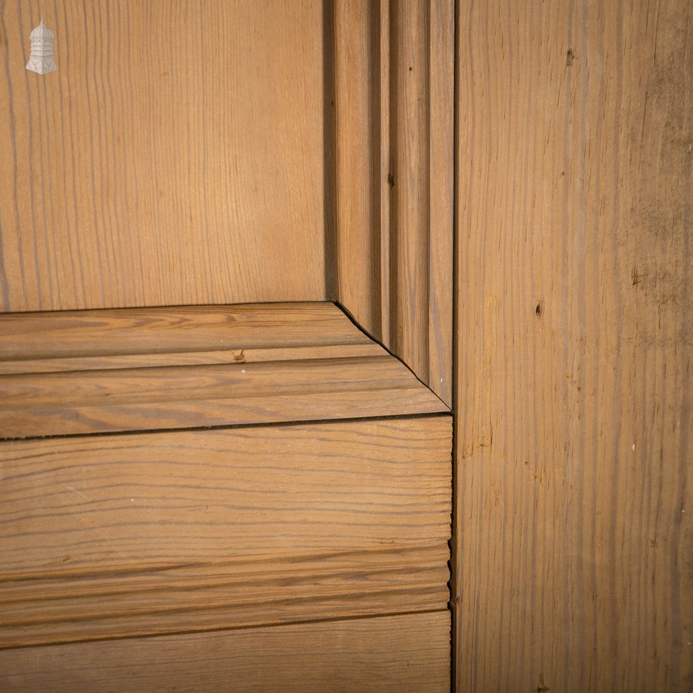 Pitch Pine Panelled Door, 5 Moulded Panel Victorian Style