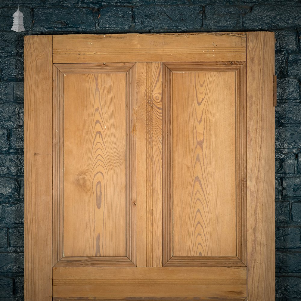 Pitch Pine Panelled Door, 5 Moulded Panel Victorian Style