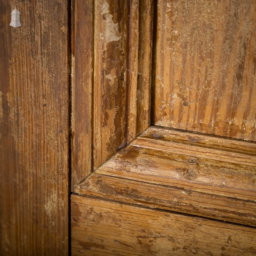Pitch Pine Panelled Door, 6 Moulded Panel