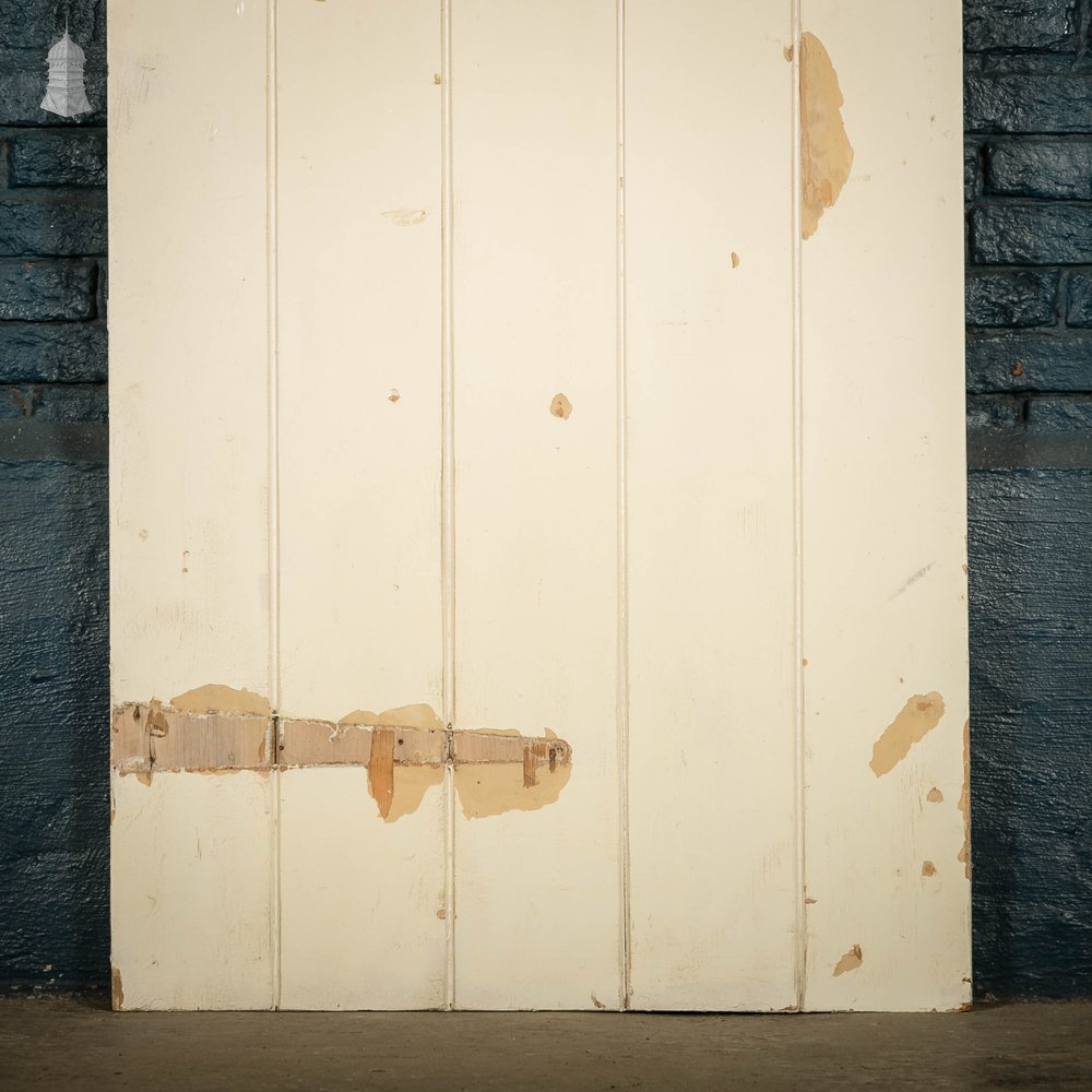 Pine Ledged Door, White Painted Beadboard