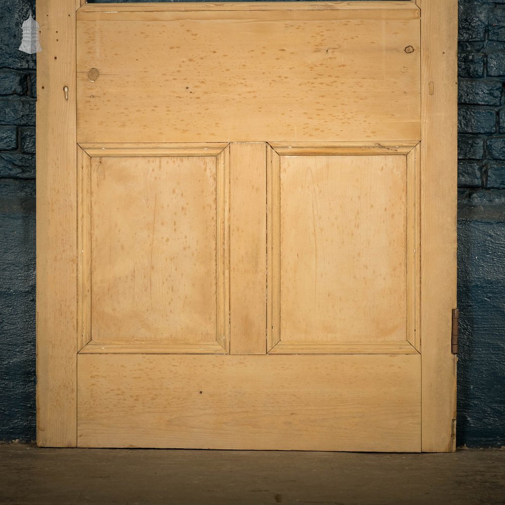 Half Glazed Door, Pine Moulded 3 Panel