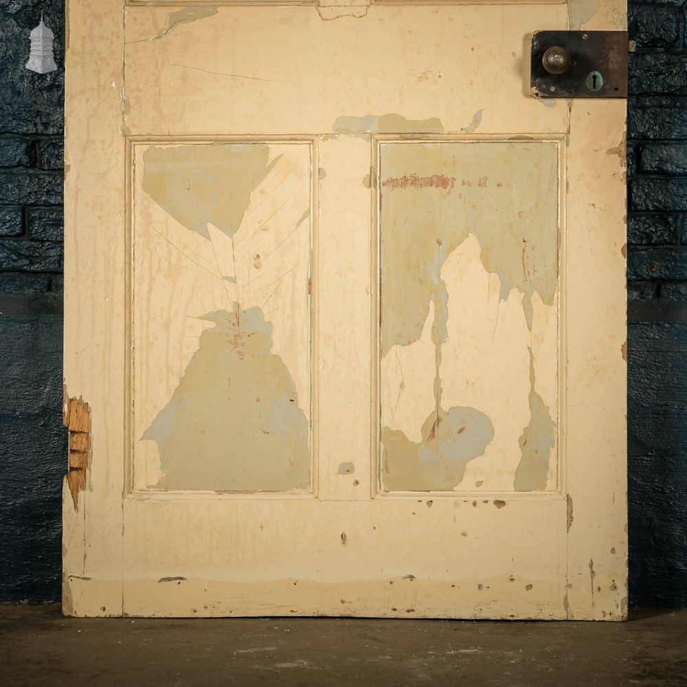 Pine Panelled Door, 4 Raised Panel, White Painted