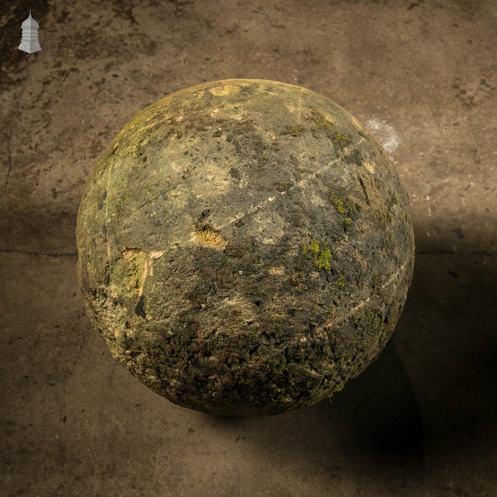 Decorative Stone Balls, Pair of Large Georgian Stone Spheres