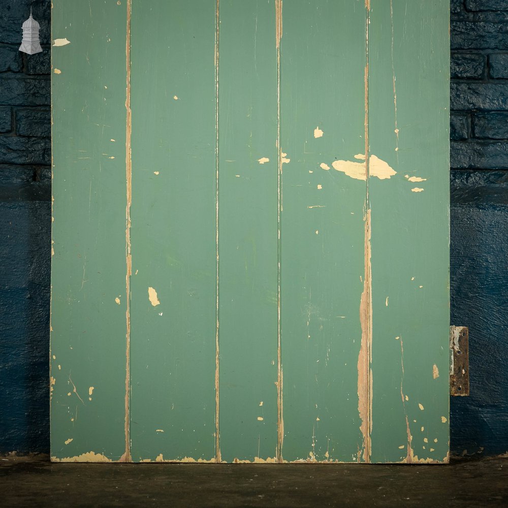 Ledged Plank Door, Green Painted Pine