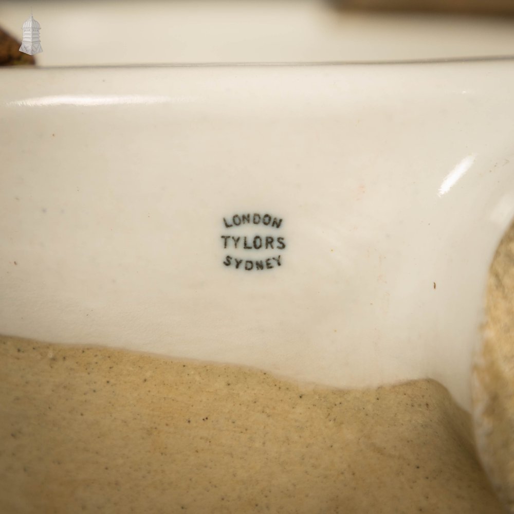 Two Toilet Pans, Cane and White, Marked Tylers London Sydney