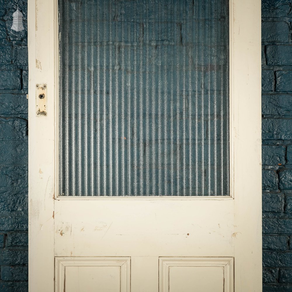Half Glazed Door, With ‘Reeded’ Style Textured Glazing