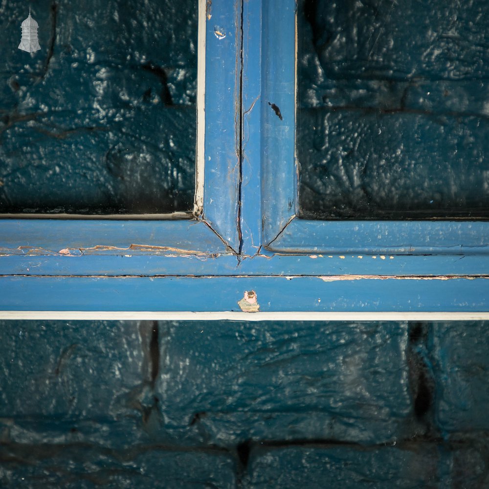 Half Glazed Door, Pine with Blue Painted Finish