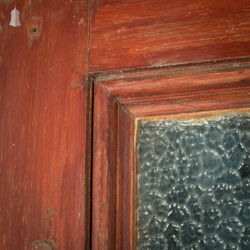 Half Glazed Door, Pine with ‘Arctic’ Style Textured Glass