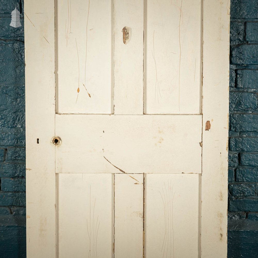 Pine Panelled Door, White Painted Pine 4 Panel