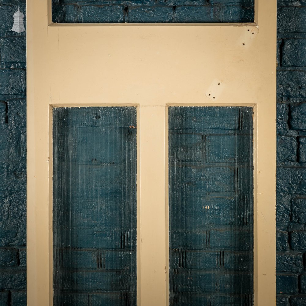 Glazed Pine Door, 3 Panel Painted Pine Missing Glazing
