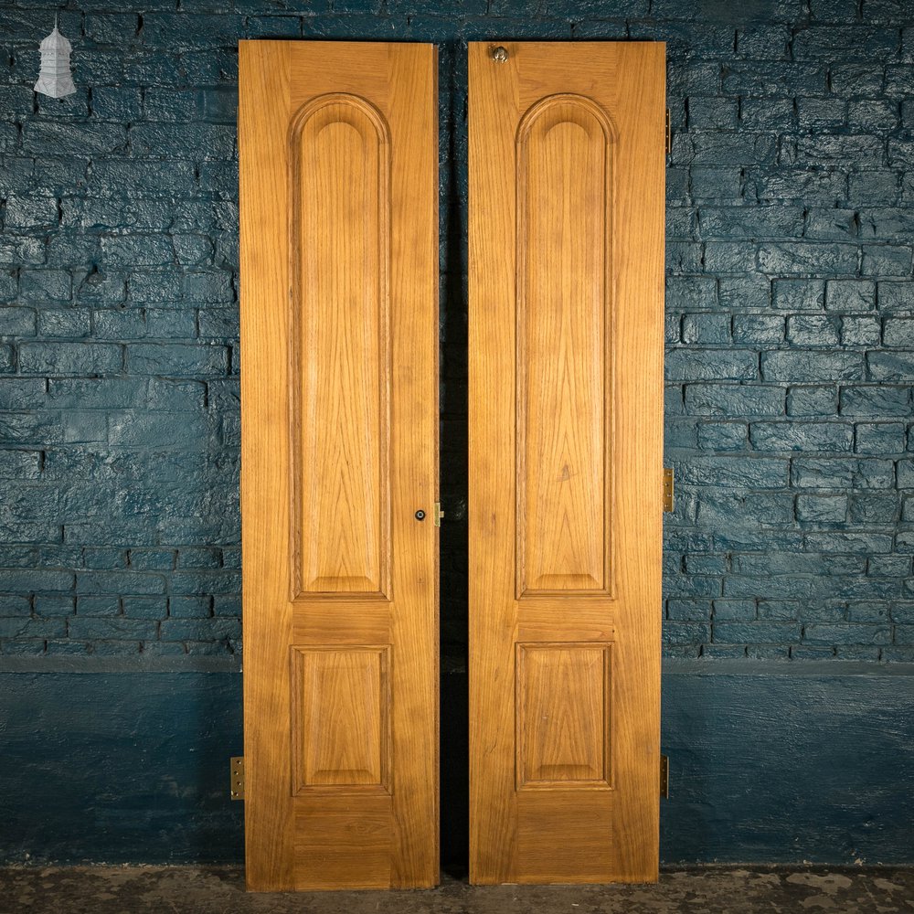 Oak Double Doors, Pair of Moulded 2 Panel Doors