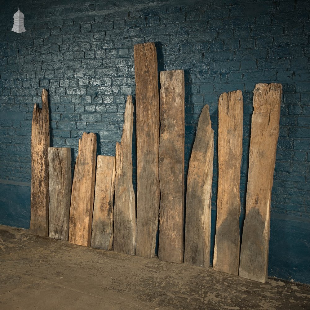 Distressed Oak Pilings, Weathered Natural Finish Batch of 28 – 8.5 Square Metres