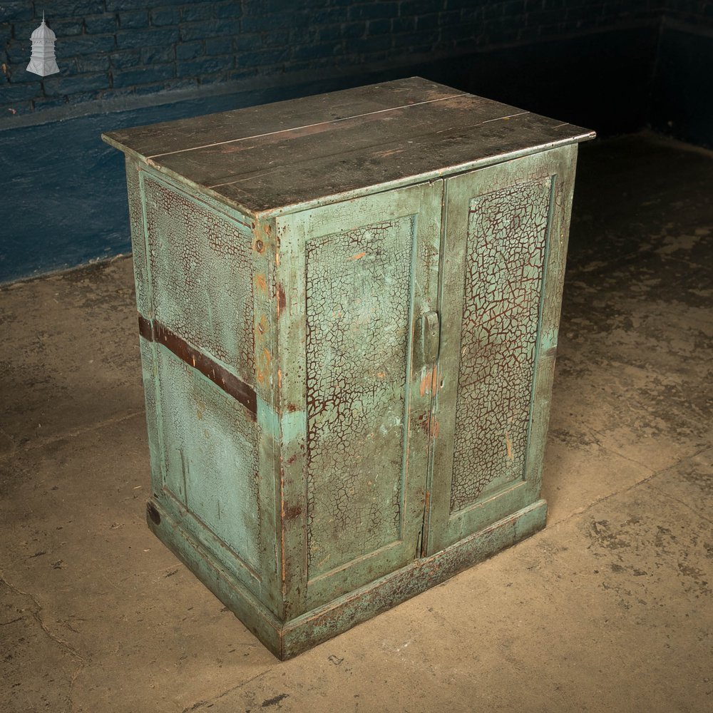 Victorian Plans Drawers, Green Painted Cabinet Scumble Glaze