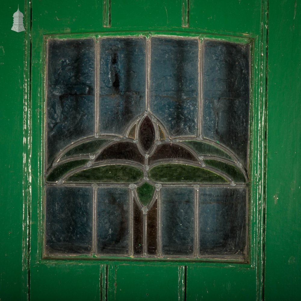 Glazed Ledged Door, Leaded Stained Glass