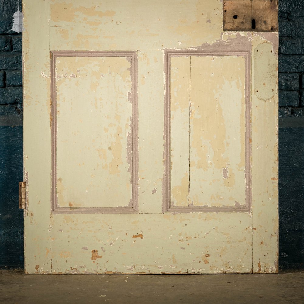Pine Panelled Door, Moulded 6 Panel with Distressed Paint Finish