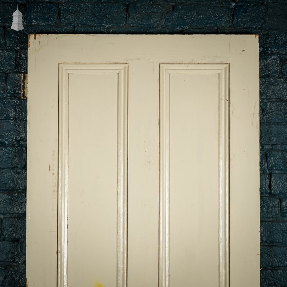 Pine Panelled Door, White Painted 4 Panel