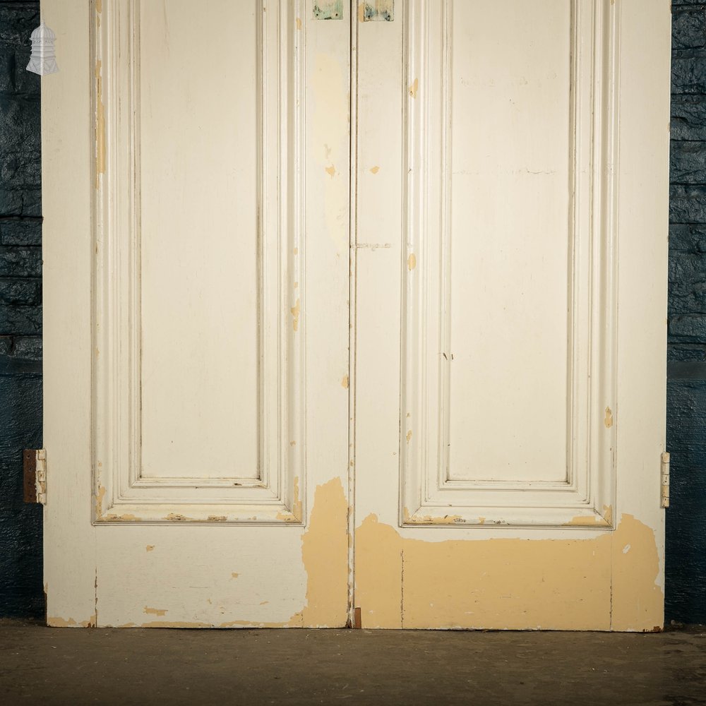 Pine Panelled Double Doors, Pair of Panelled Painted Doors