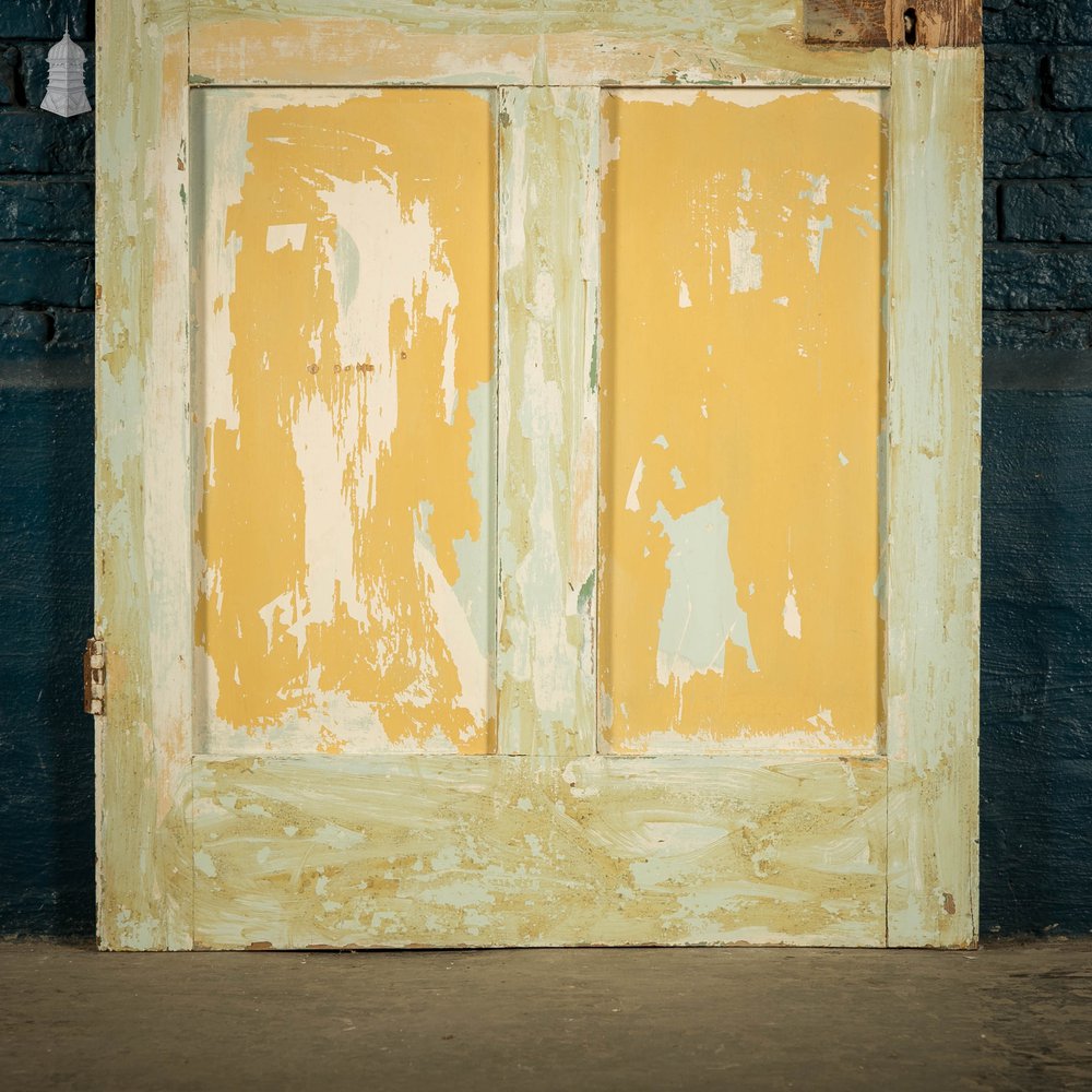 Pine Paneled Door, 4 Panel Distressed Painted