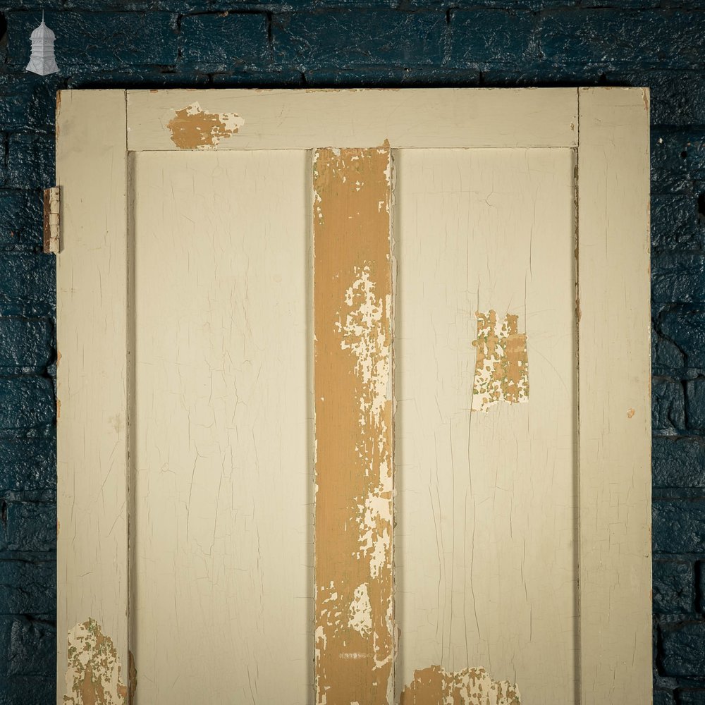 Pine Panelled Door, 4 Panel Distressed Painted