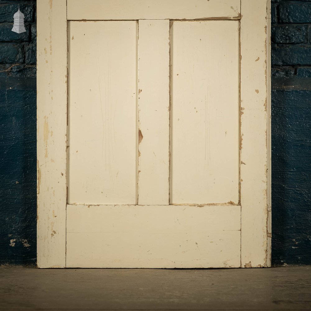 Panelled Cupboard Door, White Painted Pine 4 Panel Door
