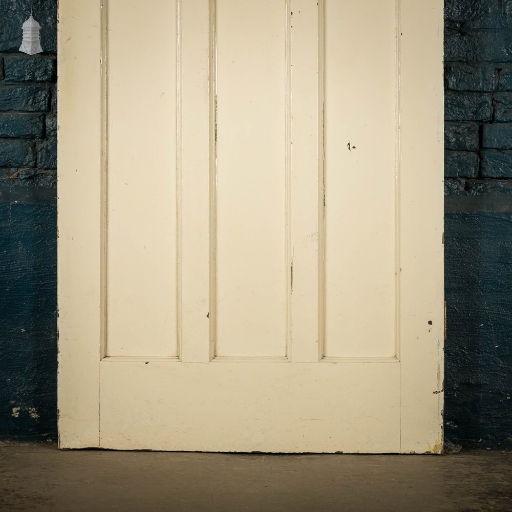 Pine Panelled Door, 1 over 3 Panel White Painted 1930’s Style