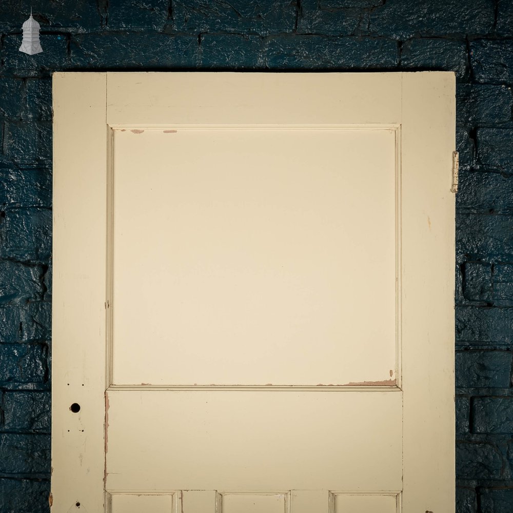Pine Panelled Door, White Painted, 1 over 3 Panel 1930’s Style Door