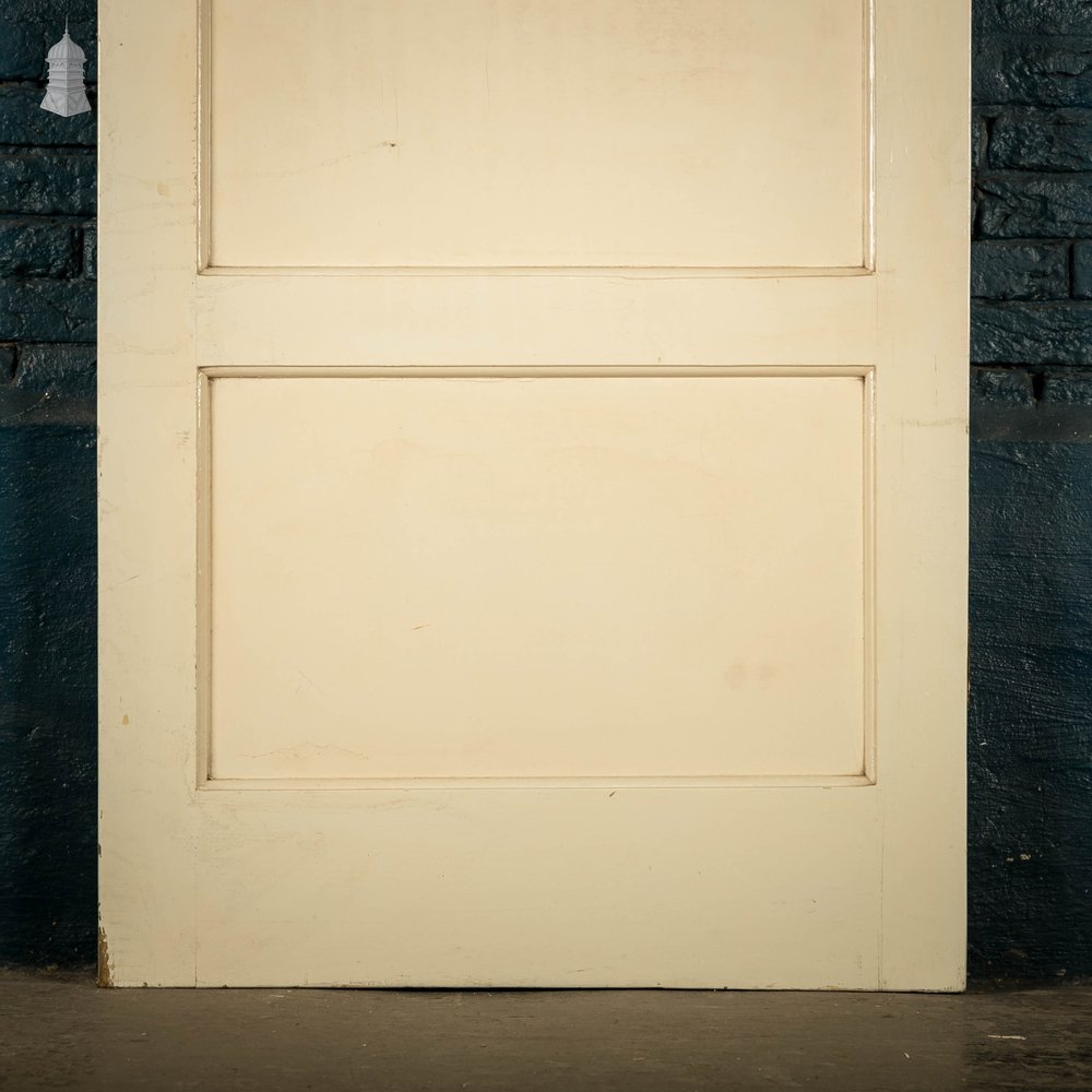 Pine Panelled Door, Horizontal 4 Panel, White Painted