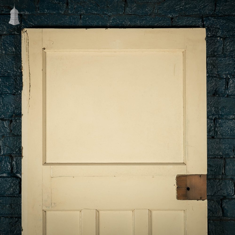 1930’s Style Door, White Painted, 1 over 3 Panelled Door