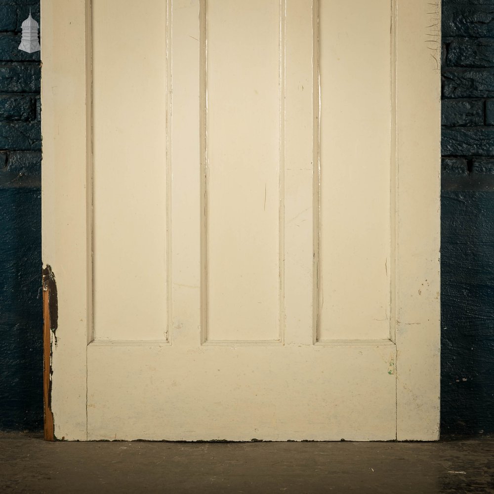 1930’s Style Door, White Painted, 1 over 3 Panelled Door