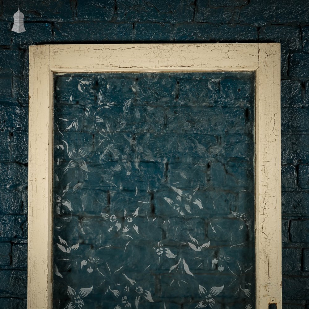 Half Glazed Gunstock Door, Moulded 3 Panel Pine with Textured Glass