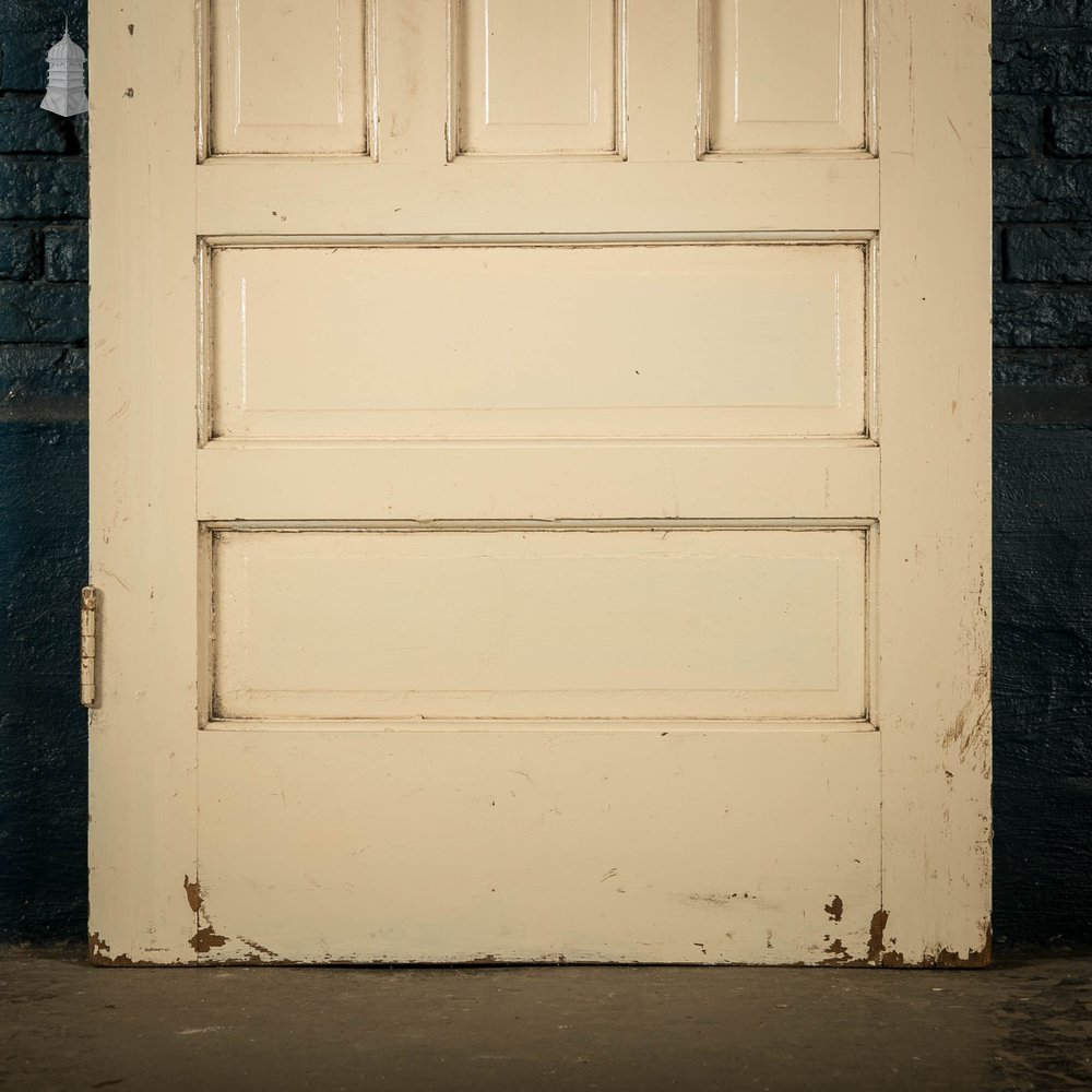 Half Glazed Door, Moulded Panelled Pine Door with ‘Arctic’ Style Textured Glass