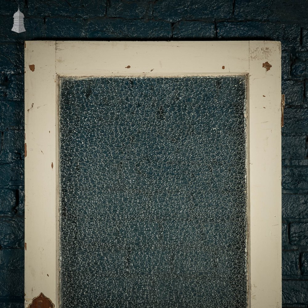Half Glazed Door, Moulded Panelled Door Fitted with ‘Arctic’ Style Textured Glass