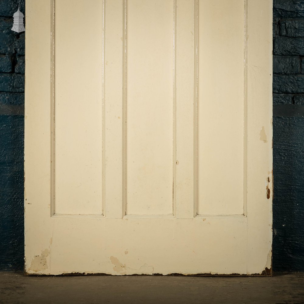 Pine Panelled Door, 1930's Style 1 over 2, White Painted Finish