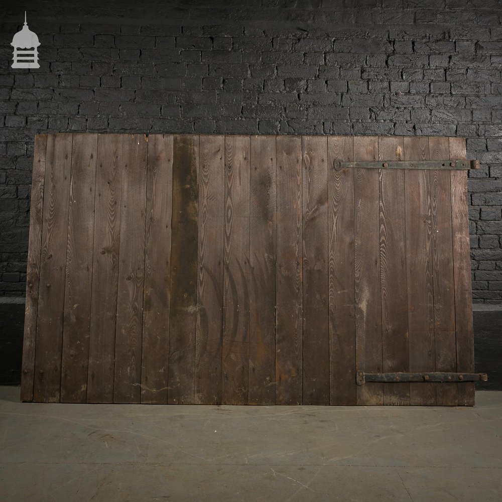 Large Pine Ledged and Braced Barn Door