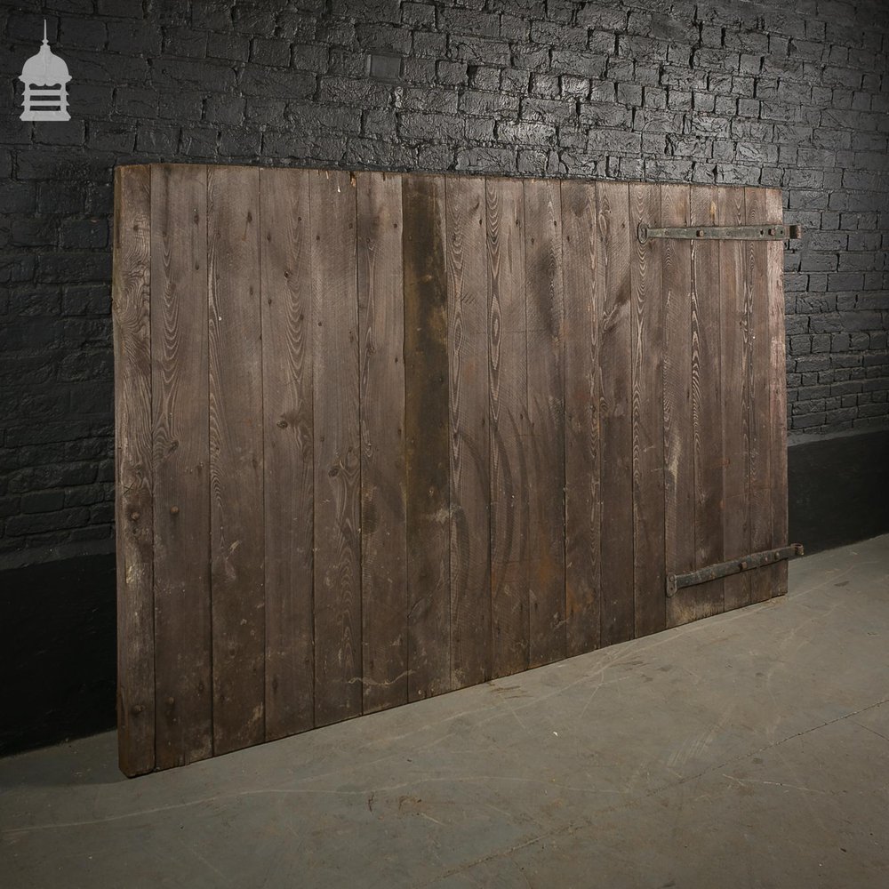 Large Pine Ledged and Braced Barn Door