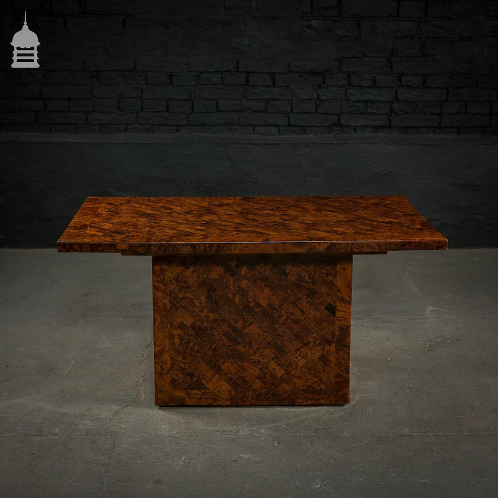 Stunning 20th C Burr Yew Marquetry Coffee Table