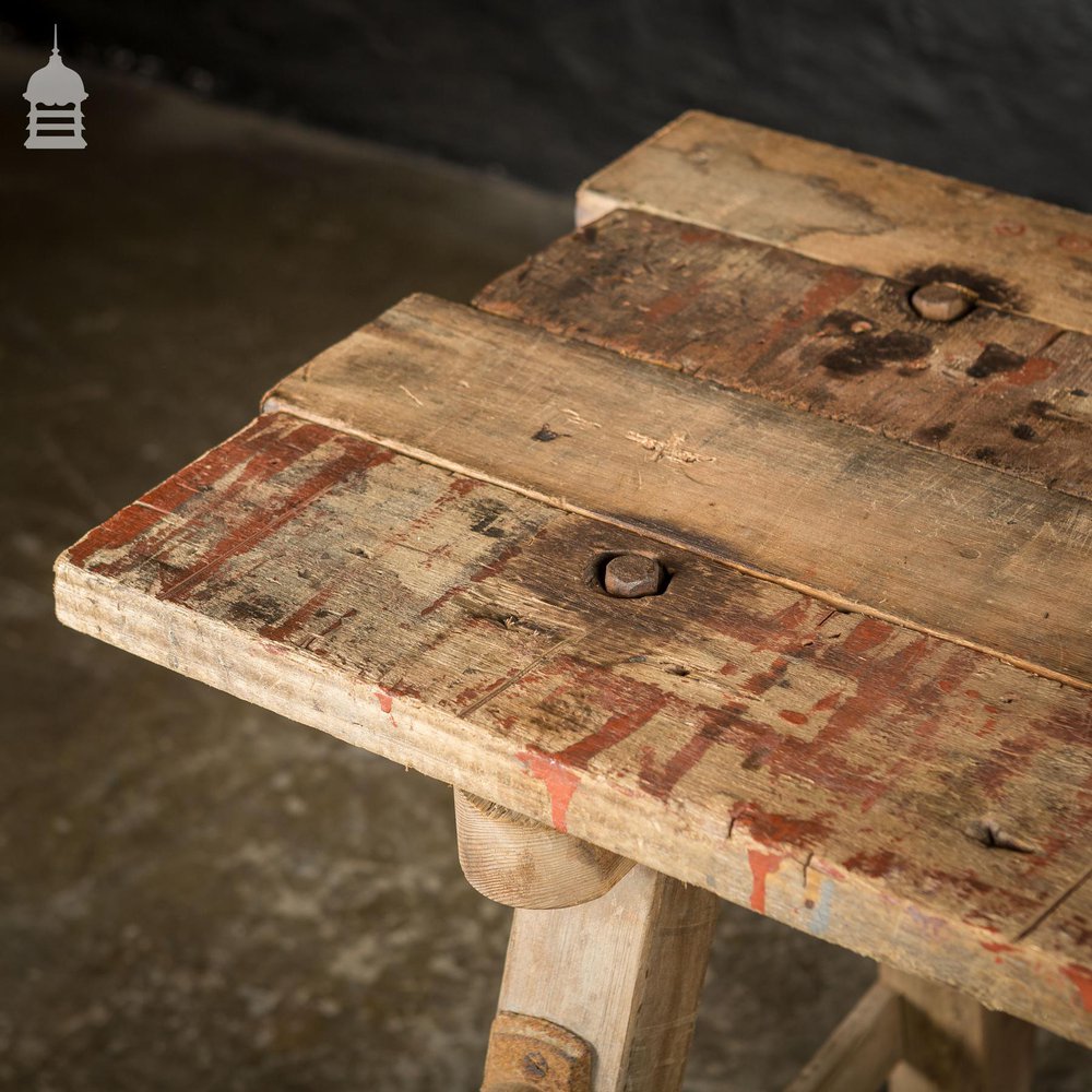 Bygone Wooden Base With Reclaimed Wooden Table Top