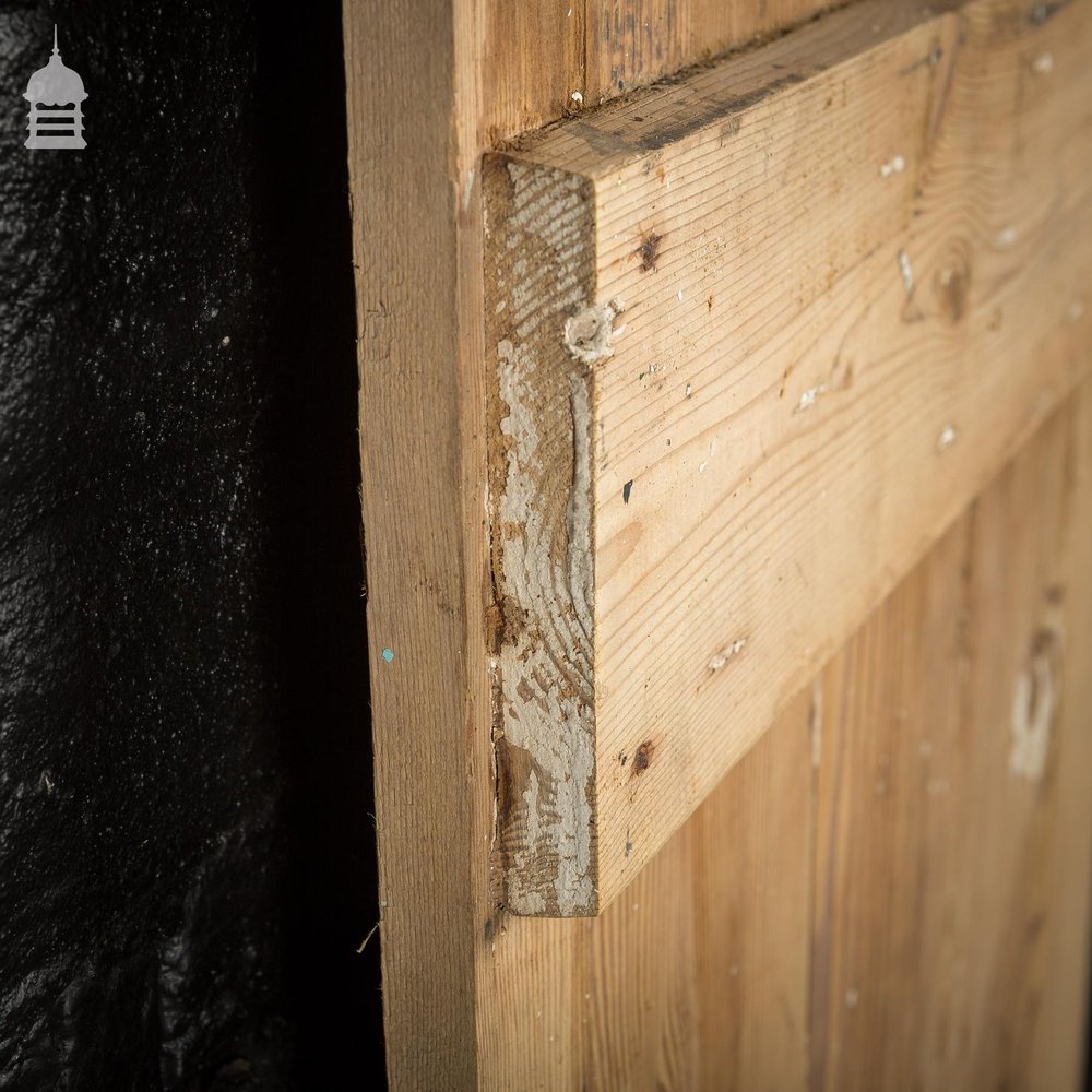19th C Pitch Pine Internal Ledged and Braced Cottage Door